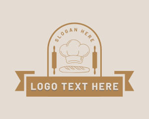 Dough - Bread Bakery Badge logo design