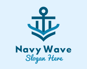 Navy - Ferry Cruise Anchor logo design
