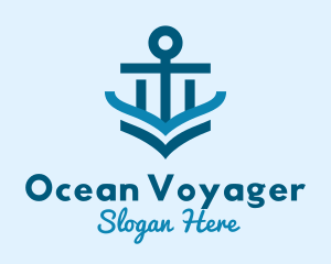Seafarer - Ferry Cruise Anchor logo design