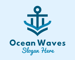 Navy - Ferry Cruise Anchor logo design