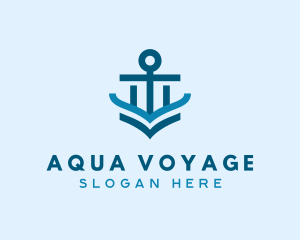 Ferry - Maritime Ferry Anchor logo design