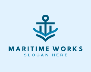 Maritime Ferry Anchor  logo design