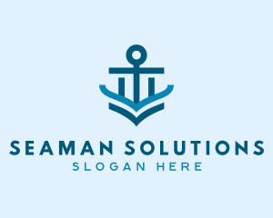 Seaman - Maritime Ferry Anchor logo design