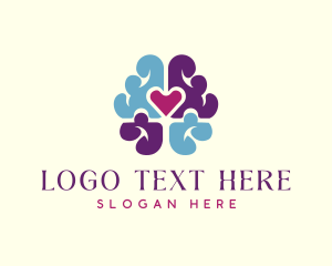 Psychiatrist - Mental Brain Heart logo design
