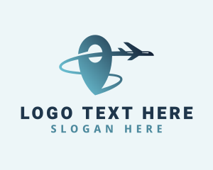 Private Pilot - Airline Location Pin logo design