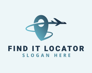 Airline Location Pin logo design