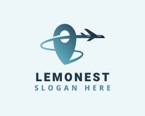 Aircraft - Airline Location Pin logo design