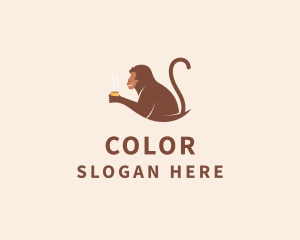 Drinking Monkey Coffee  Logo