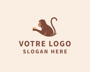 Drinking Monkey Coffee  Logo