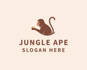 Drinking Monkey Coffee  logo design