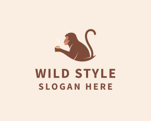 Drinking Monkey Coffee  logo design