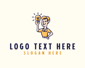 Labor - Electrician Light Bulb logo design