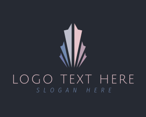 Geometric - Symmetrical Shell Arrows logo design