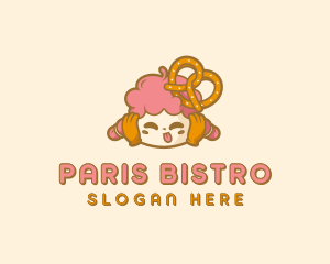 Pretzel Pastry Bakery logo design