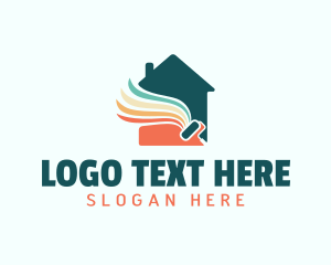 Painter - Colorful House Painter Brush logo design