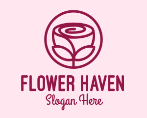 Blossoming - Rose Flower Emblem logo design