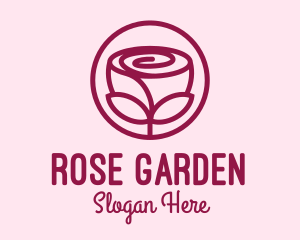 Rose - Rose Flower Emblem logo design