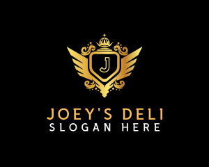 Luxury Shield Wing  logo design