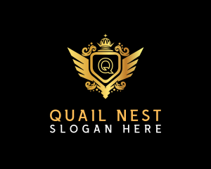 Luxury Shield Wing  logo design