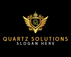 Luxury Shield Wing  logo design