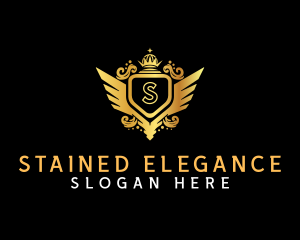 Luxury Shield Wing  logo design