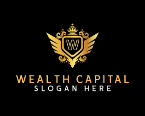 Luxury Shield Wing  logo design