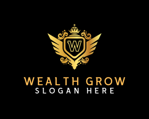 Luxury Shield Wing  logo design