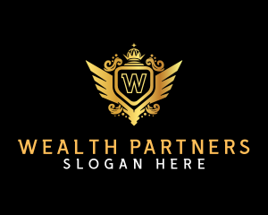 Luxury Shield Wing  logo design