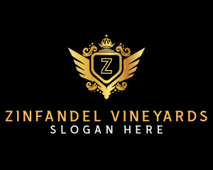 Luxury Shield Wing  logo design