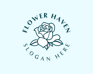 Rose Flower Garden logo design