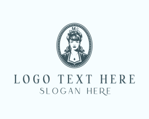 Cloche Hat - Stylish Woman Fashion logo design