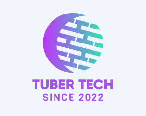 Network Tech Moon logo design