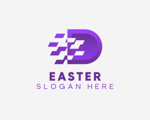 Programming - Digital Pixel Letter D logo design