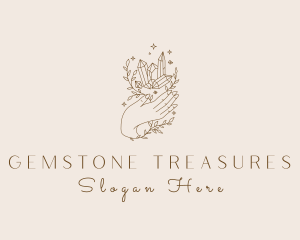 Luxury Crystal Gemstones logo design