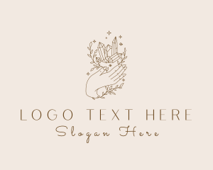 Massage - Luxury Crystal Gemstones logo design