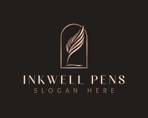 Pen - Pen Quill Feather logo design