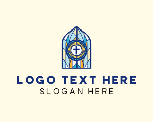 Stained - Chapel Glass Window logo design