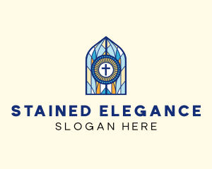 Stained - Chapel Glass Window logo design