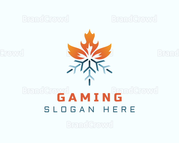 Heating Cold Flame Logo