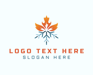 Fire - Heating Cold Flame logo design