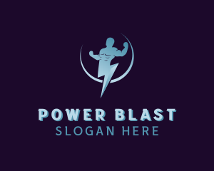 Human Power Lightning logo design