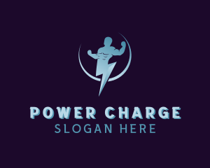 Human Power Lightning logo design