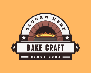 Retro Pizza Brick Oven logo design