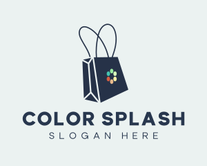 Rainbow Shopping Bag logo design