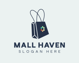 Rainbow Shopping Bag logo design