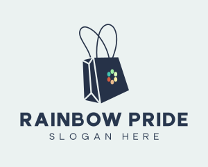 Rainbow Shopping Bag logo design