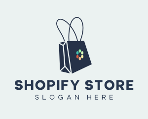 Rainbow Shopping Bag logo design