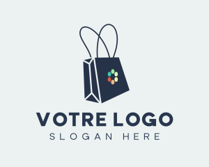 Market - Rainbow Shopping Bag logo design