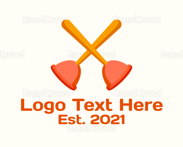 Plumber Toilet Plunger Logo