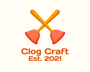 Clog - Plumber Toilet Plunger logo design